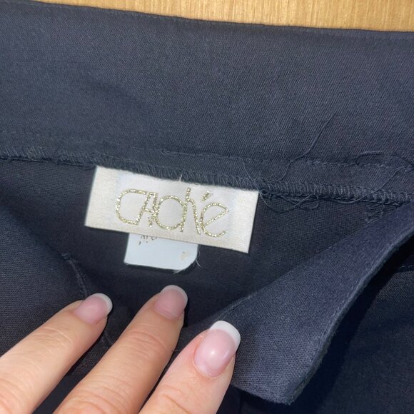 Cache Vintage Womens Shirt Size Large Black Open Top Trimed Stretch Casual - Picture 5 of 11